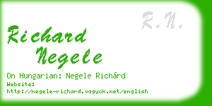 richard negele business card